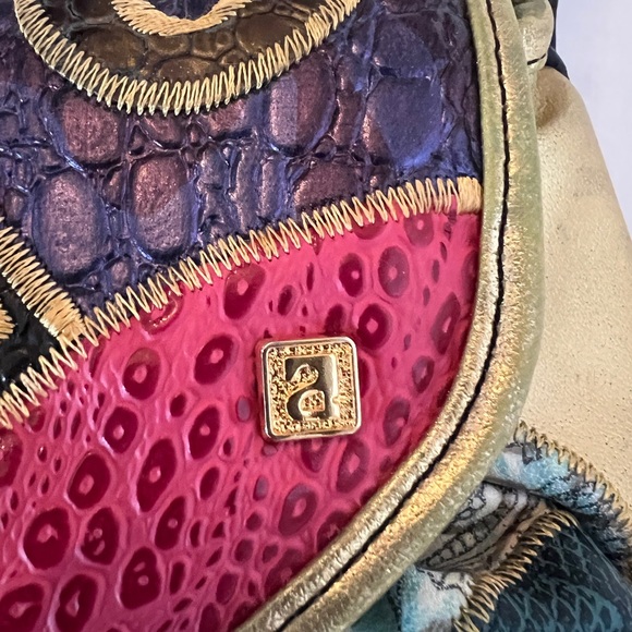 Vintage 80’s NAS Faux Leather Multicolor Patchwork Crossbody Bag - Picture 11 of 11